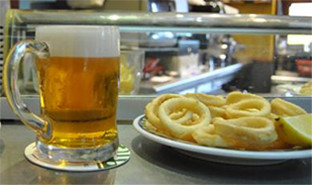 Cerveza calamares