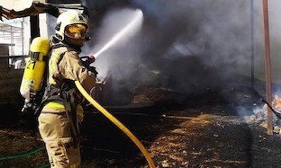 Bomberos incendio