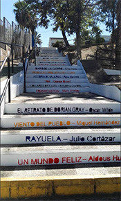 Escalera pintada san juan