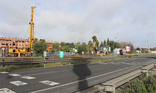 Cimientos puente coria