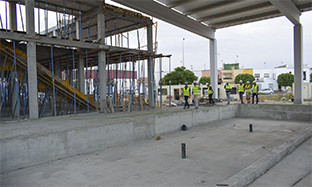 Obra piscina cubierta palacios
