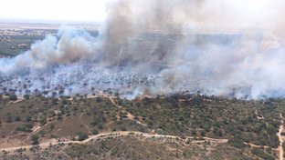 Incendio puebla rio