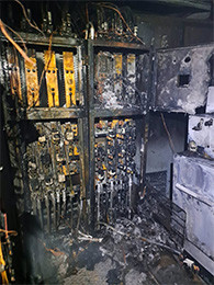 Contador luz calcinado