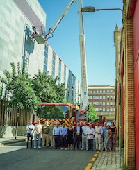 Camion bomberos altura