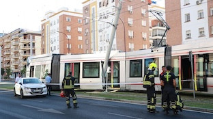Tranvia descarrilamiento